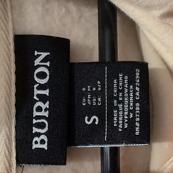 Burton Indie Crush Neck Hoodie, S, Cream - Picture 3 of 4